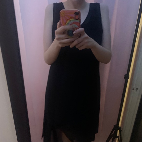 White House Black Market high low black dress Size 6 - Picture 3 of 3